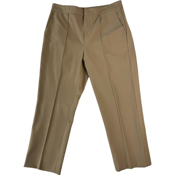 Vince woman’s front middle stich classic ankle pants mustard color size 10 - Picture 1 of 14